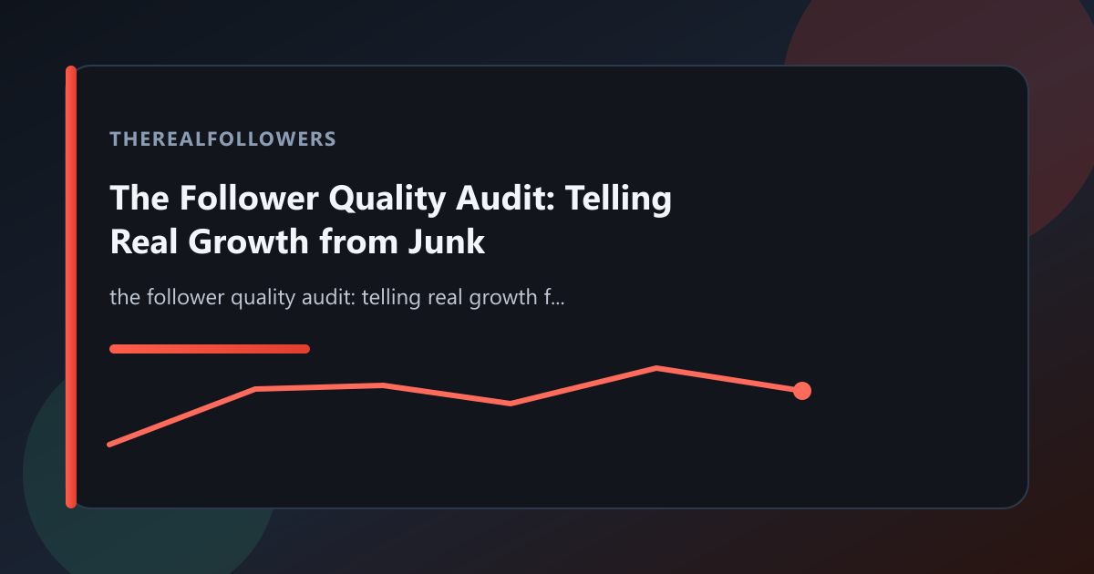 The Follower Quality Audit: Telling Real Growth from Junk cover