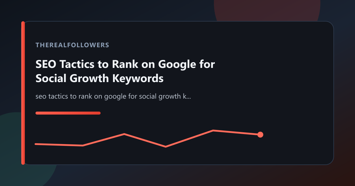 SEO Tactics to Rank on Google for Social Growth Keywords cover