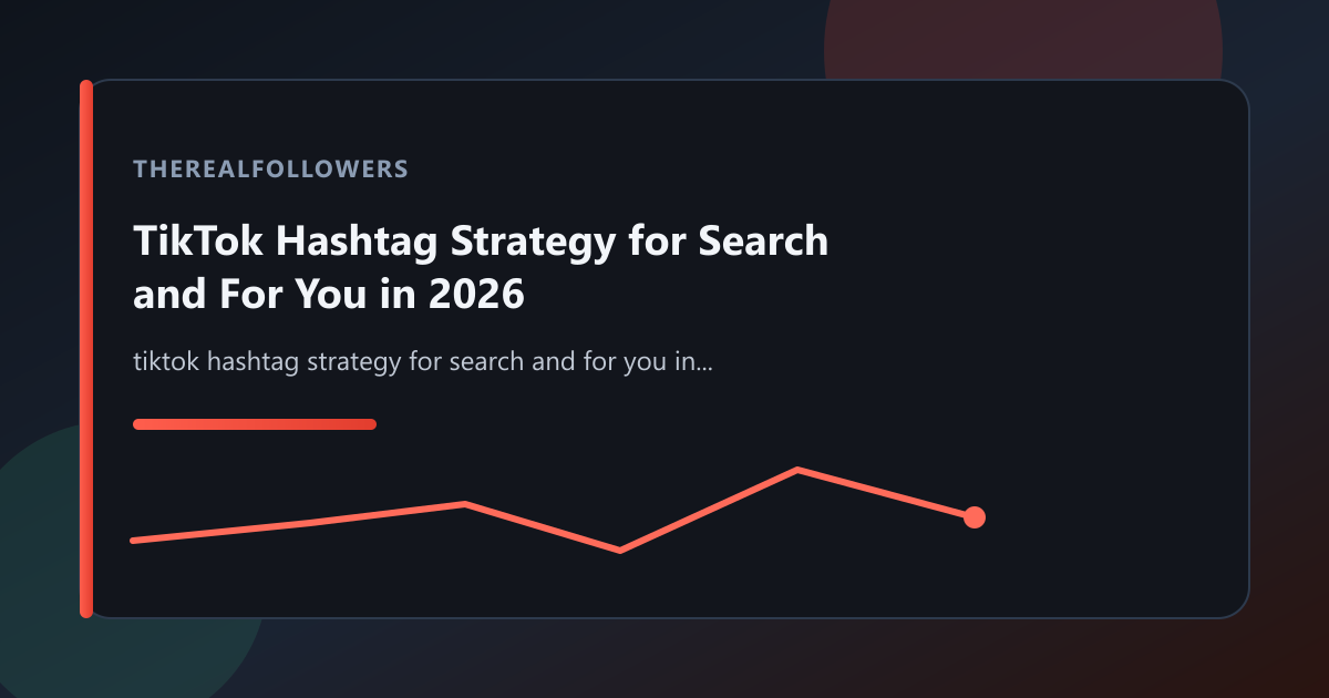 TikTok Hashtag Strategy for Search and For You in 2026 cover