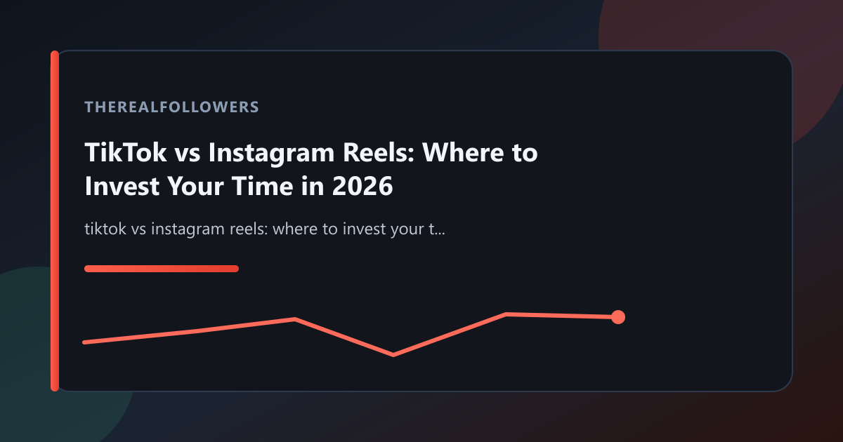 TikTok vs Instagram Reels: Where to Invest Your Time in 2026 cover